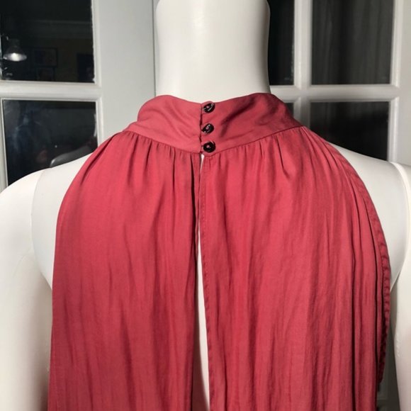 Zara color block slit open back high halter neck - Picture 9 of 9